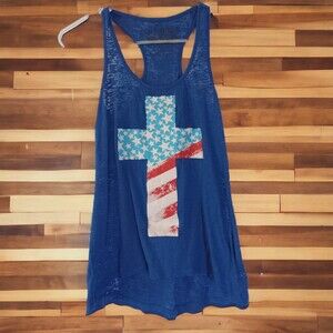 🌍5/$10🌏 Small Patriotic Religious Cross Rocker Girl All Access Entertainment